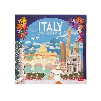 Legami - Calendario da Parete 2024, 12 Mesi e Planner annuale, Spazio per Note e Appunti, Numero della Settimana, Segni zodiacali e Festività internazionali, Cellophanatura singola, 30x29 cm