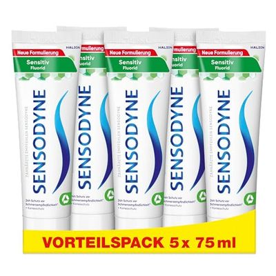 Sensodyne Sensitiv Fluorid pasta do zębów, 75 ml, codzienna pasta do zębów, dla wrażliwych na ból zębów