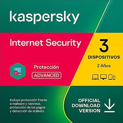 Kaspersky Internet Security 2023 | 3 Dispositivos | 2 Años | PC / Mac / Android | Código de activación enviado por email