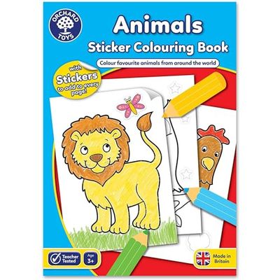 Orchard Toys Animals Colouring and Activity Book, Educational Activity Book for Preschoolers, for Kids Age 3+, Ideal for Parties