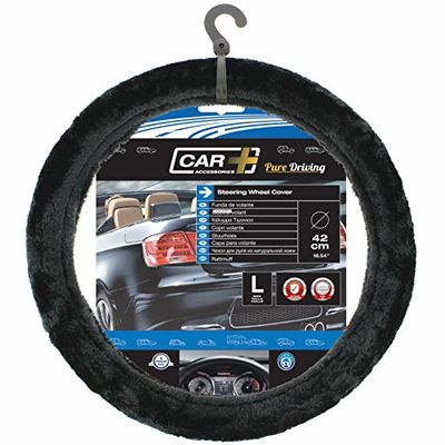 SUMEX 2505091 Steering Wheel Cover Fluffy - Black