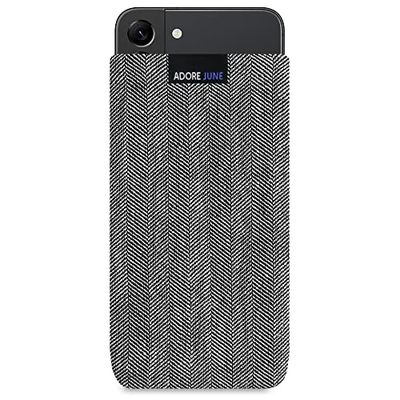 Adore June Business Custodia Compatibile con Galaxy S24 / Galaxy S23 / Galaxy S22, Materiale Caratteristico con Display di Pulizia Effetto, Grigio/Nero