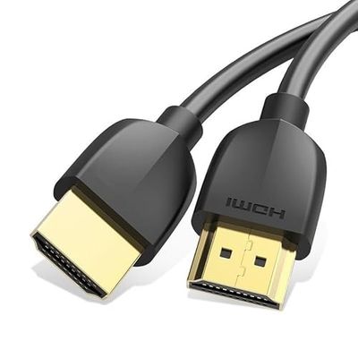 Watio Wave Kabel HDMI – kabel HDMI 0,50 m, kompatybilny z wtyczką męską do męską, kolor czarny, idealny do podłączenia notebooka.*