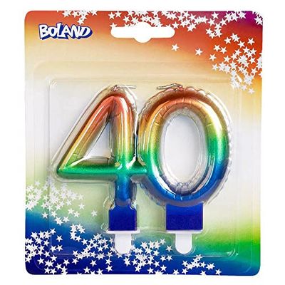 Boland - Cijferkaars, verschillende cijfers, nummer, taartkaars in de vorm van een folieballonnen, decoratie, verjaardag, jubileum