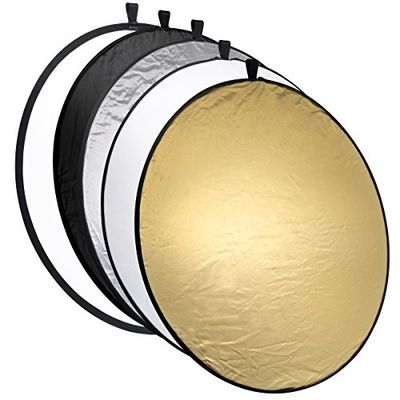 Mantona 22001 - Reflector para iluminación fotográfica, Plateado