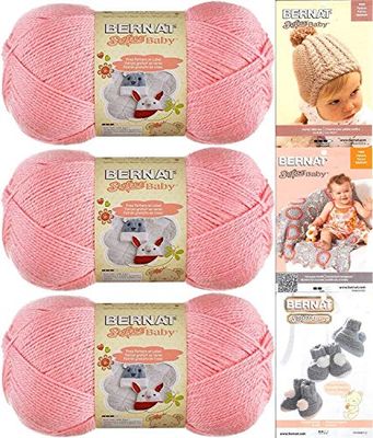 BERNAT SOFTEE BABY - PACK OF 3 BALLS - 140G EACH BALL - PRETTIEST PINK