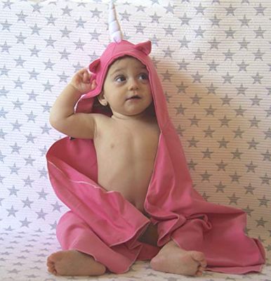 Little Champions Autonomy Unicorn Mini cape de bain Rose
