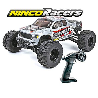 NincoRacers - Outlander, Monster Truck Voiture Télécommandée Échelle 1/12, Transmission intégrale, 2,4 Ghz, Mesure : 34 x 26 x 15,5 cm, 14 Ans, (NH93141)