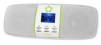 Lexibook Mini Music Box MP3, compatibel met SD-kaarten, USB-kabel inbegrepen, Grijs/Groen, MMB100