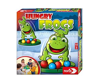 Noris Rana Hungry Frogs, Il Divertente Gioco di Cattura e Scatto per Grandi e piccini, per Bambini dai 4 Anni in su, Multicolore, 4000826002819