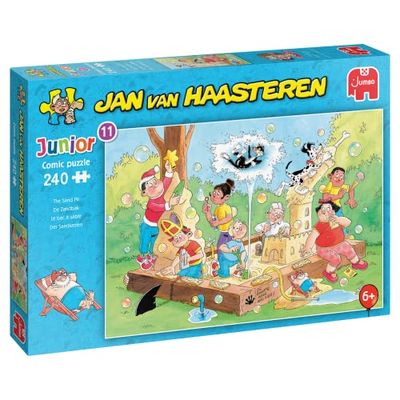 Jan van Haasteren- Jumbo Spiele Junior Bac à Sable 240 pièces – Puzzle pour Enfants à partir de 6 Ans, 20082
