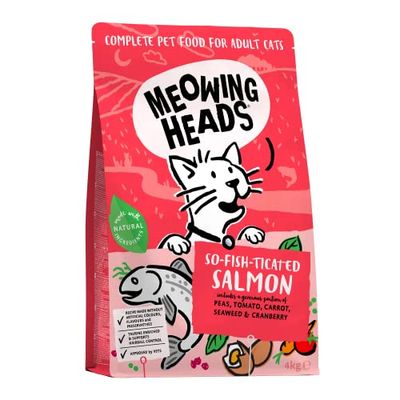 Meowing Heads Kattenvoer droog - zalm - 100% natuurlijke zalm met kip, geen kunstmatige smaakversterker, graanvrij, 4 kg