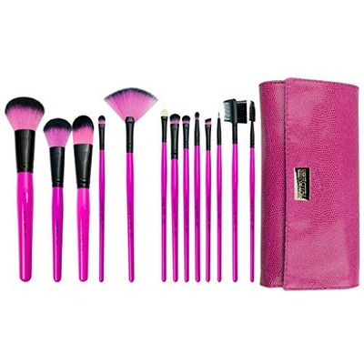 Royal & Langnickel Wrap Synthetic Hair 13-Piece Cosmetic Brush Set (Pink)