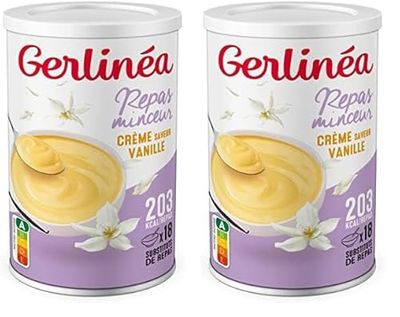 Gerlinéa - Crème Repas Minceur - Substitut de Repas Complet et Rapide - Saveur : Vanille - 540 g(L'emballage peut varier) (Lot de 2)