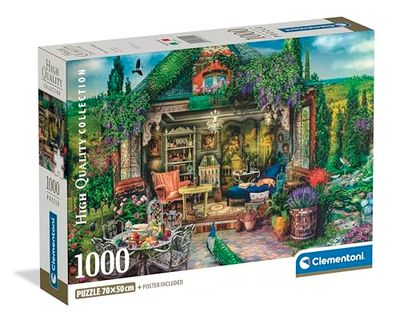 Clementoni - Puzzle 1000 Pezzi per Adulti e Ragazzi, Collection, Tema Wine Country Escape, Illustrazione Campagna, Compact Box, Poster Incluso, Idea Regalo Made in Italy, 70x50 cm, 39951