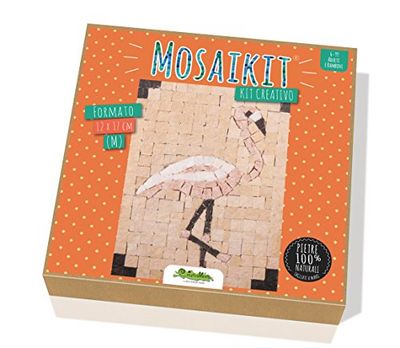 Kit Mosaîque complet 100% naturelles - Flamant rose - MAXI (17x12) MOSAIKIT