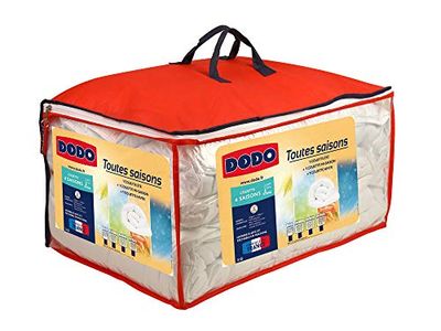 Dodo 25665 4 estações capa de edredão de 220 x 240 cm, poliéster, cor branca