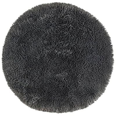 andiamo Alpa Coussin de siège Confortable en Fourrure synthétique - Hauteur des Poils : 35 mm - Doux et Moelleux - en Fourrure décorative - Anthracite - 34 cm - Rond