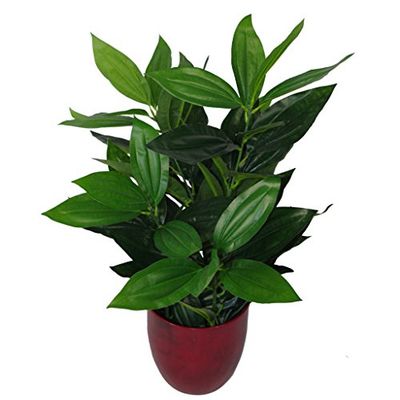 Leaf - Planta artificial de folha perene (70 cm), cor preta