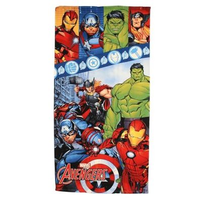 Serviette Avengers, Ultra-absorbante, Idéale pour la Plage et la Piscine, Design Dynamique et Coloré