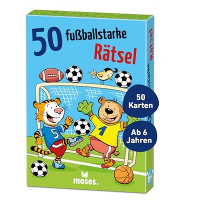 moses. 9846 50 énigmes puissantes - Jeu de Puzzle Amusant Rond pour Les Petits Amateurs de Football à partir de 6 Ans - Images de Recherche, labyrinthes et Jeux de Mots sur Le thème du Football,