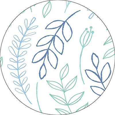 Bonateks, Round Digital Printed Mouse Pad, Non-Slip Base, for Office and Home, Diameter:22cm