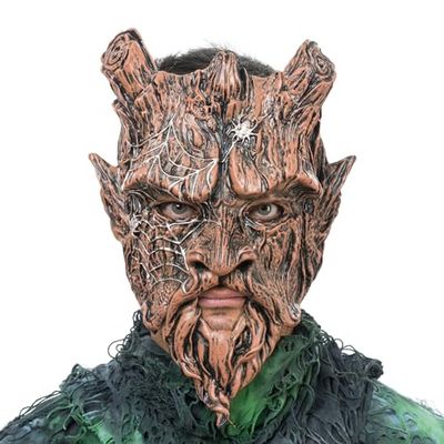 Chaks - Masque d'arbre avec toiles d'araignée, masque de sorcier pour adultes, accessoires de costume pour Halloween et carnaval