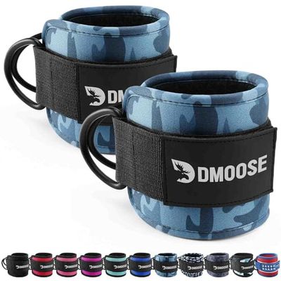 DMoose Fitness Enkelbanden voor kabelmachines - One Size Fit met Premium Padding, Glute Kickback Enkelband voor Vrouwen & Mannen, Kabelbevestigingen voor Gym, Booty Workouts, Beenverlenging &