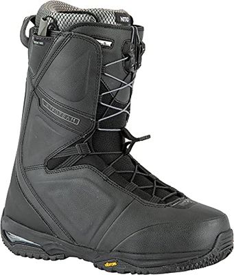 Nitro Herr Team TLS '22 All Mountain Freeride Freestyle Quick Lacing System Snowboard Boat, Svart, 250