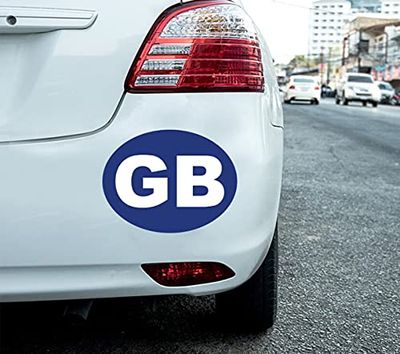 2 x GB Car Stickers Blue Self-Adhesive Car, Van, Lorry, Vinyl