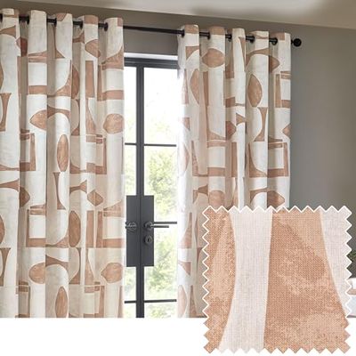Hoem Carro Abstract Geometric Eyelet Curtains