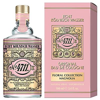 4711 Floral Collection Magnolia Eau de Cologne for Women 100ml - Delicate Fragrance with Fresh Magnolia Floral Notes