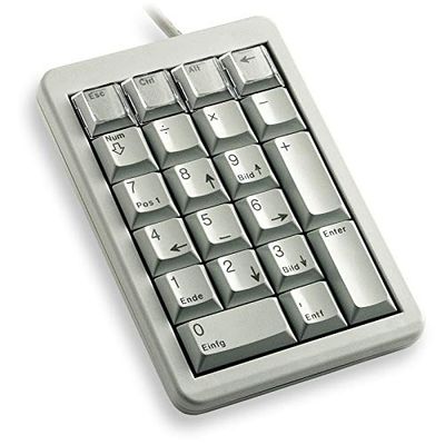 CHERRY G84-4700, Teclado Programable, Disposición Francesa FR con Bloque Numérico, Con Cable (Conexión USB), Plug & Play, Switches ML Mecánicos, Gris