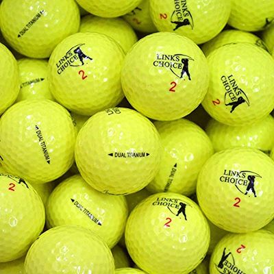 Links Escolha - pacote de 12 bolas de golfe em cor amarela