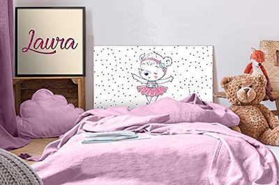 Oedim - Cabecero Cama PVC Infantil Osita Bailarina 100x100cm | Disponible en Varias Medidas | Cabecero Ligero, Elegante, Resistente y Económico