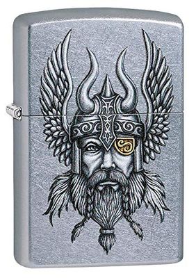 Zippo Design vindtät tändare, viking krigare krom, normal