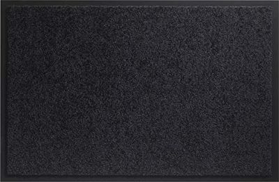 ID Opaco 406020 Mirande Tappeto Zerbino in Fibra di Nylon e PVC, in caucciù, Colore: Nero, 60 x 40 x 0,9 cm