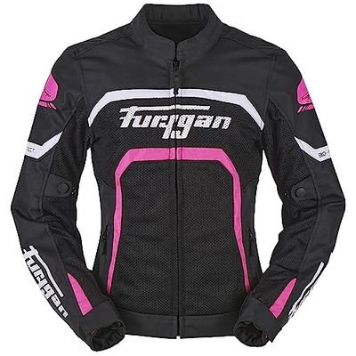 Furygan MYSTIC EVO VENTED D3O JACKAR OCH MÄNTEL RADICAL, Svart-vit-rosa, L