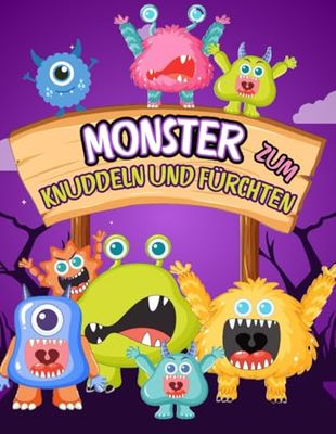 Monster zum Knuddeln und Fürchten – Malbuch mit 50 Ausmalbilder, Fakten und Witze