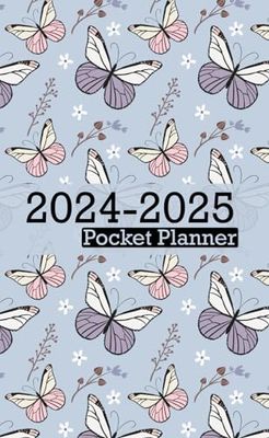 Butterfly Pocket Planner 2024-2025: Small Size 2 Year Monthly Calendar from January 2024 to December 2025, With Holidays & Important Dates and Inspirational Quotes