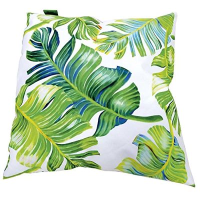 Lesli Living Cuscino Decorativo per Esterni, Resistente alle intemperie, con Foglie, 45 x 45 cm