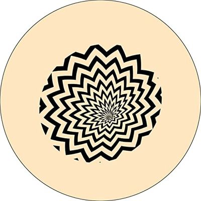 Bonateks, Round Digital Printed Mouse Pad, Non-Slip Base, for Office and Home, Diameter:22cm
