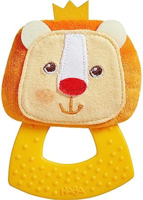 HABA - Anneau de Dentition Lion - Jouet de Dentition en Silicone - Dentier Lavable sans BPA - Gencives bébé - 306959