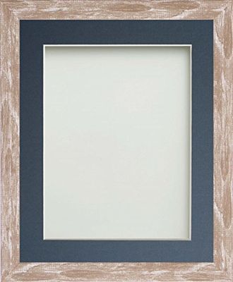 Frame Company Camber Range Brown Picture Photo Frame with Blue Size, 8x8-inch Mounted for 5x5-inch Image