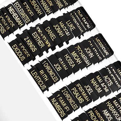 Gold Foil Bible Tabs for Men and Women, 100 PCS Catholic Bible Tabs for Old and New Testament, Easy to Read & Apply