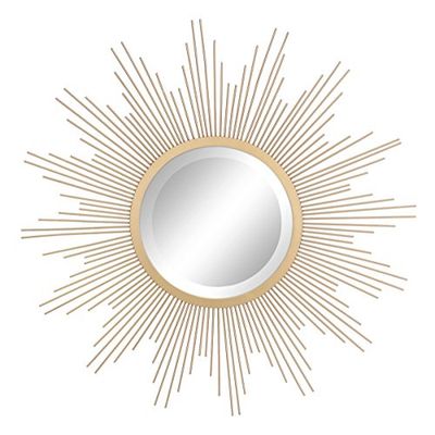 Stonebriar Miroir Rond décoratif à Suspendre en métal doré Antique 58,4 cm