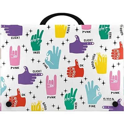Grafoplás Elena Correetta, Hands Mallette Scolaire, Multicolore, Folio
