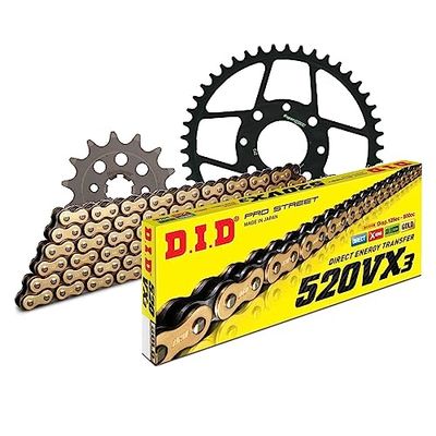 Kettingset DID staal 520VX3 / 112 eindeloos voor KTM Duke 125 cc bj. 2011-2015