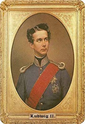 Schatzmix blikken bord Portrait Ludwig II Koning van Beieren Metalen bord Wanddecoratie 20x30 tin sign