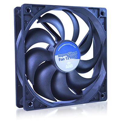AABCOOLING Super Silent Fan 12 Pro - 120mm Ventilateur pour Boîtier PC Silencieux et Efficace avec 4 Pads Anti Vibrations, 12V, Ventilation PC, 12cm, Ventilo PC, Fan PC, 13,9 DB(A), 90 m3/h